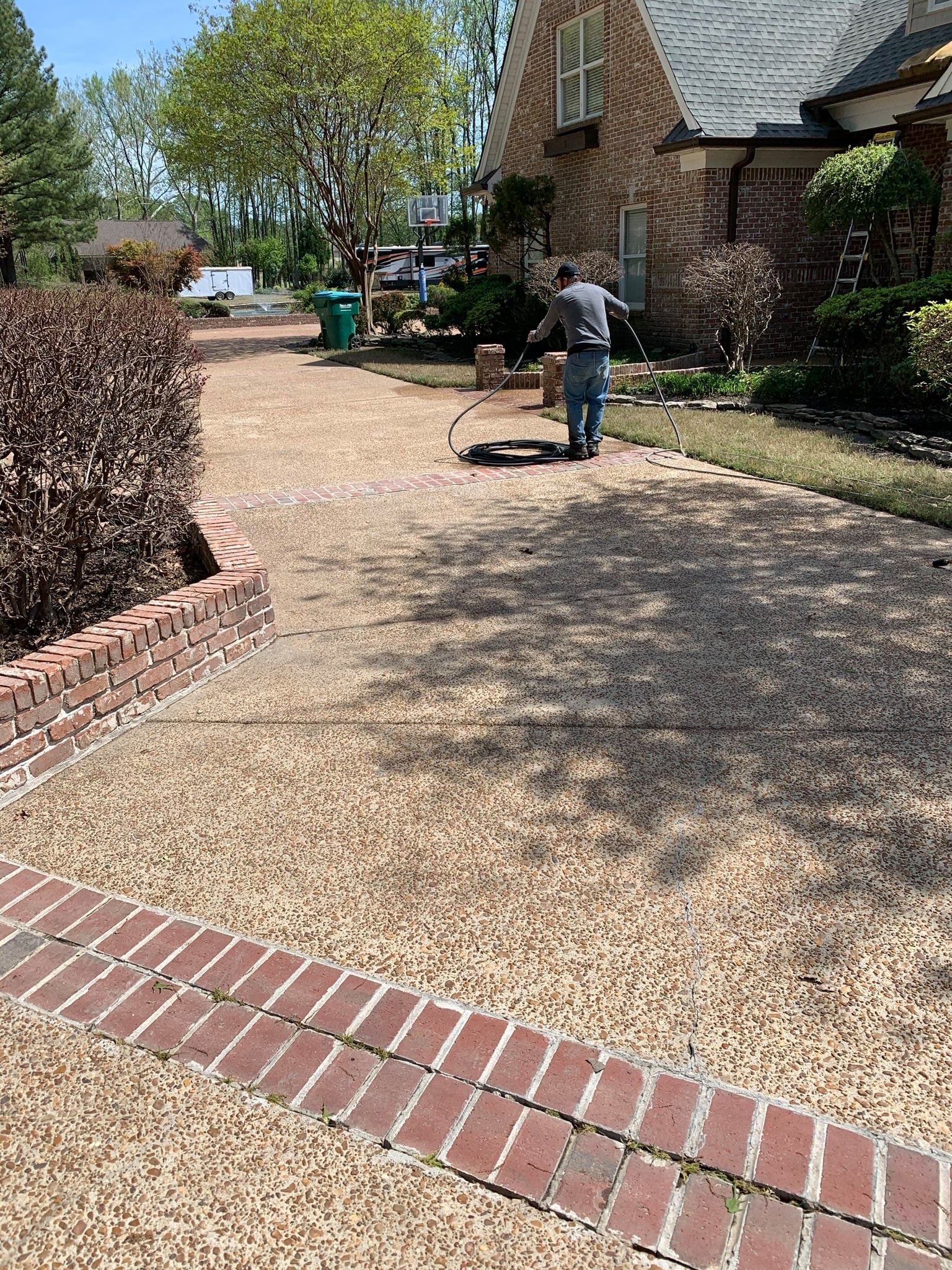 Pressure Washing Brick